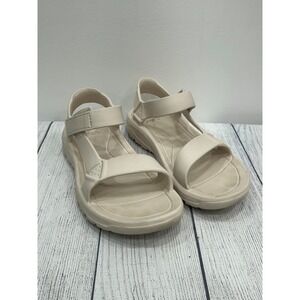 Teva Hurricane Drift Sandals Womens 9 Beige Water Sporty Minimal Summer Shoes